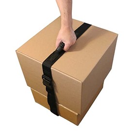 Shoulder Dolly HandyLifter Carrying Strap with Hook & Handle for Easy Lifting. Move, Lift, Carry, and Secure Boxes, Luggage, Groceries, and Heavy Objects Safely and Efficiently, Black