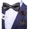 Hi-Tie Pretied Bow Ties for Men Wedding Formal Bow Tie