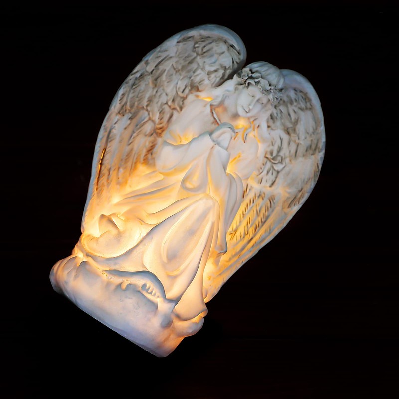 Hortsun 2 Pieces Garden Angel LED Solar Outdoor Lights Eternal