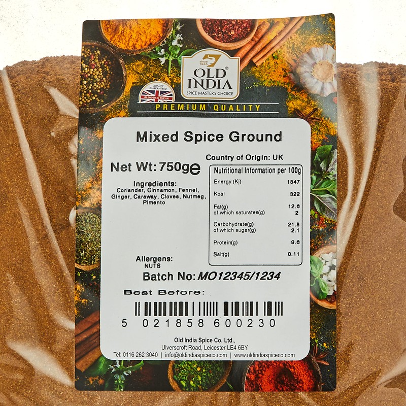 Old India Mixed Spice Ground 750g