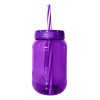 Termo Cilindro Jar Reusable Termo Neón Popote 50 Piezas 500ml