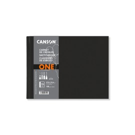 CANSON One Art Book Fine Grain 100gsm Sketchbook Hard Cover 11" x 8.5" White 196 Sheets