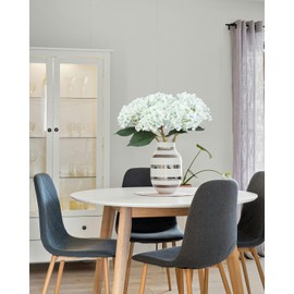 VYZXZAF 5Pcs Light Blue Hydrangea Artificial Flowers, 20.5in Faux Silk Hydrangea Flower, Realistic Fake Hydrangea with Stems for Home Centerpieces Arrangements Wedding Bouquet Decor (Light Blue,5Pcs)