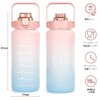 TSQIBU Bottle Water Bottle Large Capacity 2000ml Portable Straw Sports