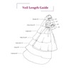 HEREAD Pearl Bride Wedding Veil Short Elbow Length 2 Tier