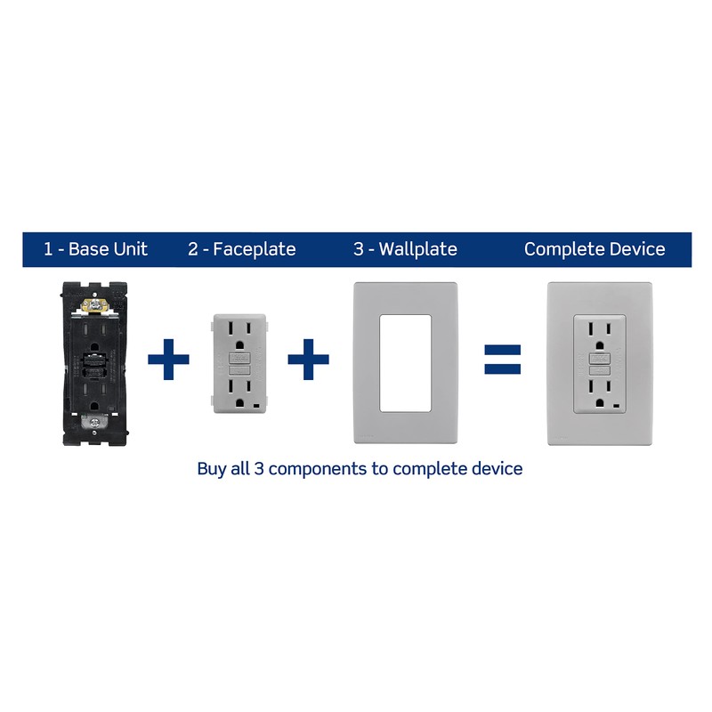 Leviton Onyx Black GFCI Outlet Kit 15A Renu