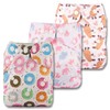 Littles & Bloomz, Reusable Pocket Cloth Nappy, Fastener: Popper, Set