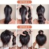2 Piece Braid Wig Wavy Curly Scrunchies Synthetic Chignon Ponytail