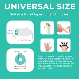 IGEAIIE Hand Cast Cover, Waterproof Cast Protector for Shower, Reusable Hand Cover for Bandages, Wrist & Finger Protection, Plaster Cast Bag for Wound Care, Surgery Recovery & Injury Protection