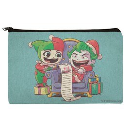 Harley Quinn and Joker Naughty List Makeup Cosmetic Bag Organizer Pouch