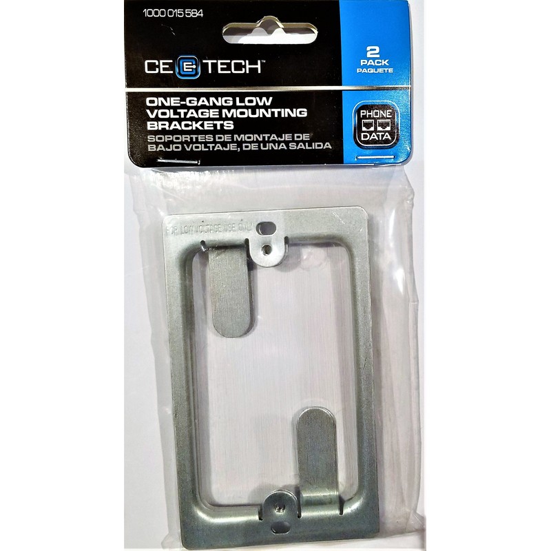 One-Gang-Low Voltage Mounting Brackets, 2-Pack