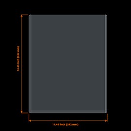 Coolbyl 11x14 Toploaders 10ct - Ultra Durable Card Protectors for Graphic Art, Photos & Poster - Crystal Clear PVC, Archival-Safe, Fit 11x14 Inch Sheets