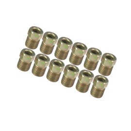 Motoforti 12pcs 3/8 Inch-24 Threads Galvanized Steel Brake Line Nut Fittings for Car Long-lasting