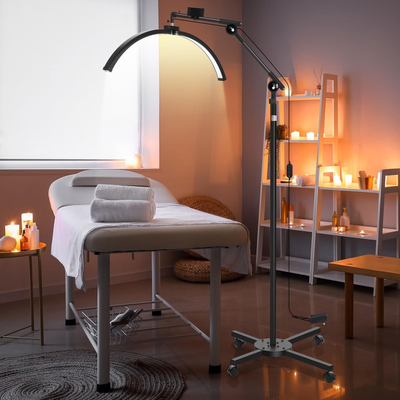 VIHOSE Half Moon Light LED Floor Lamp with Cool and