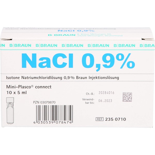 B. Braun Isotone Kochsalzlösung NaCl 0,9% Braun Mini-Plasco connect, 50 ml Lösung