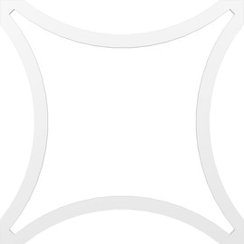 Ekena Millwork 47 1/4"W x 47 1/4"H x 3/8"T Large Lilley Decorative Fretwork Ceiling Panels in Architectural Grade PVC