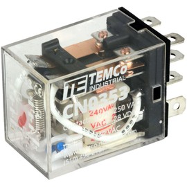 Temco 1x Industrial Ice Cube Plug-in Relay General Purpose 240 VAC 10A Contact 8 Pin (LY2 Format)