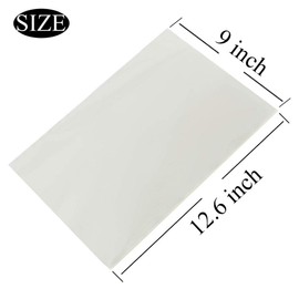 50 Count Edible Rectangle Rice and Wafer Paper,9x12.6 inches for candy packaging or food decoration