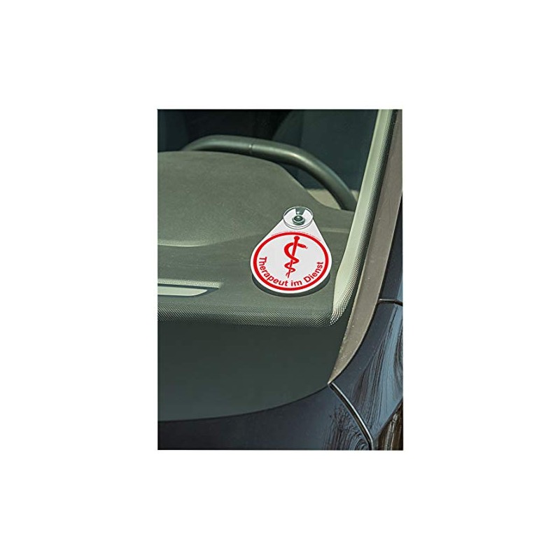 BOI DOKUTECH Therapist in Service Safety Sign with Suction Cup