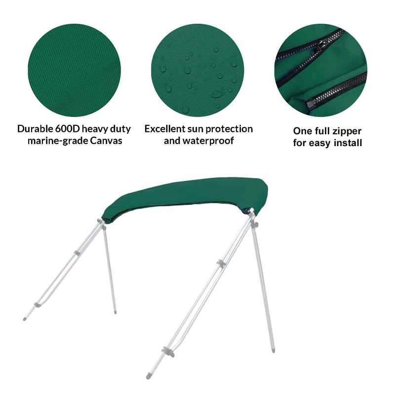 Savvycraft Bimini Top Storage Boot 61"-66" Width Green Color, Waterproof