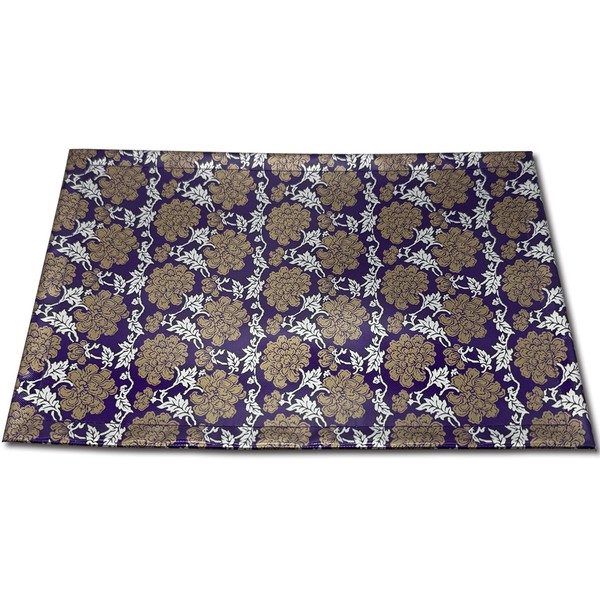 Fukushodo Buddhist Altar Mat, Made in Japan, Fire Proof, Flame-Proof, Buddhist Altar Sheet, Disaster Prevention, Waterproof, For Buddhist Altars, Sutra Desk, Mat, Purple L