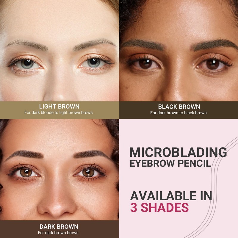 Microblading Eyebrow Pencil - Eyebrow Pencil with 3 Pointed Applicator