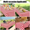Smiry Rectangle Table Cloth, Waterproof Vinyl Tablecloth with Flannel Backing,