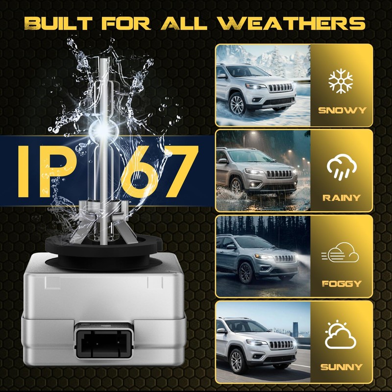 EASY EAGLE D3S HID Xenon Headlight Bulbs Fit for Jeep