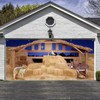 Preboun 6x13ft Christmas Nativity Garage Door Banner Cover Nativity Stable