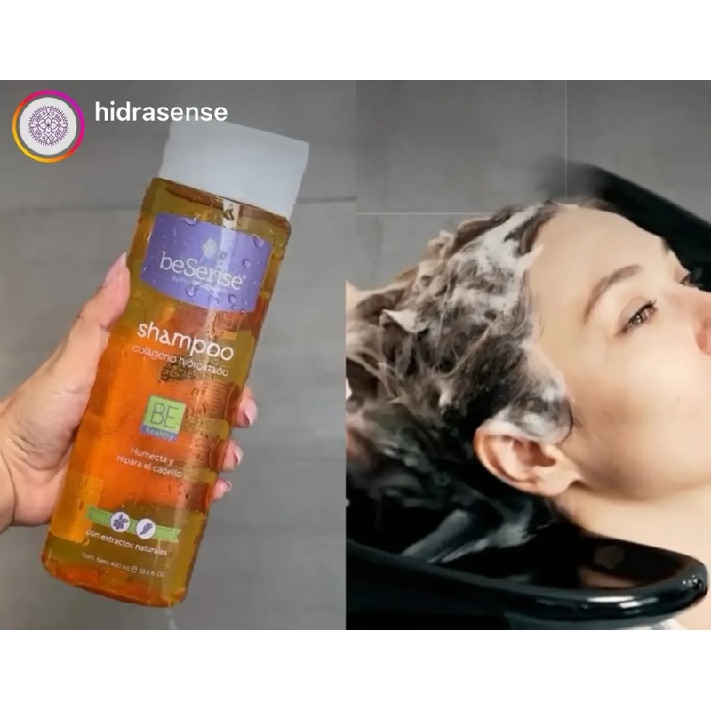Be Sense Shampoo Colageno Hidrolizado 400ml Pack 2 Piezas