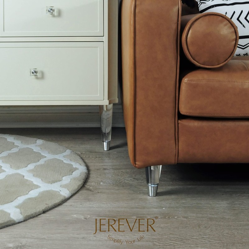 JEREVER Acrylic Furniture Legs Replacement Sofa Feet Cabinet Modern Clear