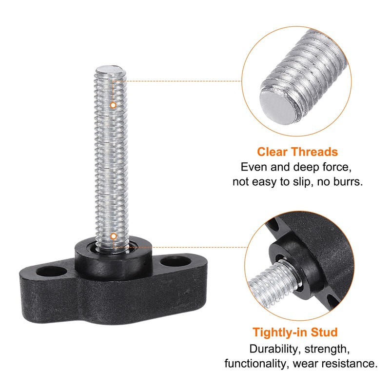 HARFINGTON 10pcs Tee Wing Knobs Thumb Screws M5 x 35mm