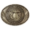Indiana Metal Craft USMC Crest Double USA Flag Solid Brass
