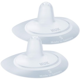 Nuk Nipple Protection for Sensitive Nipples with Protective Case, Transparent, Pack of 2