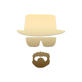 Breaking Chemistry Bad Science Sticker Vinyl Decal Notebook Car Window Laptop 4.5" x 5" (Gold)