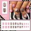 24Pcs Valentines Press on Nails Short Square Fake Nails with