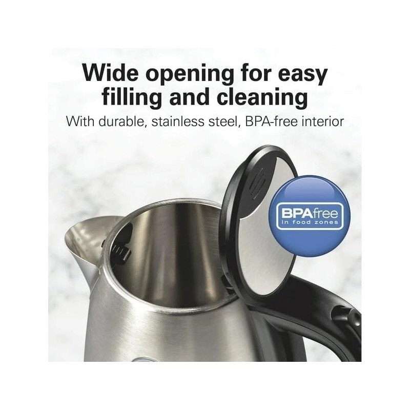 Hamilton Beach Kettle, 1.2 L, 5 Cup Capacity, Ultra-Fast Heating,