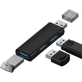 USB Hub 3 Port, USB Splitter Adapter with 1x USB 3.0 and 2X USB 2.0, USB 3.0 Data Hub, USB Distributor, USB Multiple Extension
