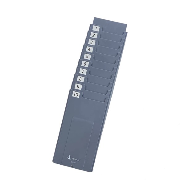 TOKAIZ TS-001 Time Card Rack, 10 Card Rack, Expandable Up To 50 People, For Time Recorders