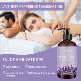 Lavender Massage Oil for Soothing, Soothing and Relaxing Tired, Aching Muscles, Massage Oil, Ideal Body Oil for Moisturising the Skin for Men and Women, 300 ml Massage Oil