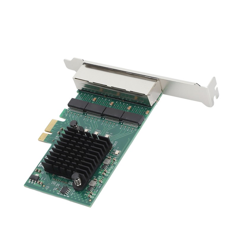 PCIe X1 Network Card 4 RJ45 Port 1000M High Speed