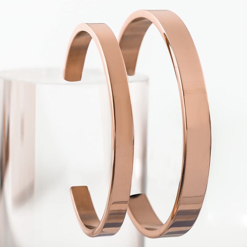 MILAKOO Women's Bangle Silver Gold Black Pink Stainless Steel Bracelet