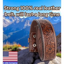 F&L CLASSIC Western Belt without buckle for men – Full Grain Leather Cowboy Belts for jeans - One Piece Leather strap belt, USA,2022-71, size 40