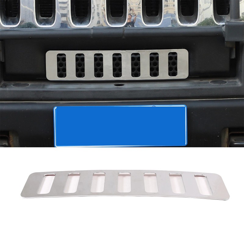 cartiangoUS Chrome Steel Front Bumper Lower Mini Grille Fit For