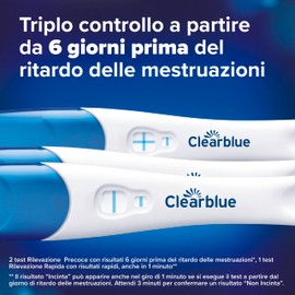 Test di Gravidanza Clearblue Pacchettto Combo 2 Precoci + 1 Rapido, 3
