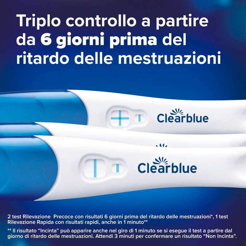 Test di Gravidanza Clearblue Pacchettto Combo 2 Precoci + 1