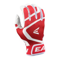 Easton | MAV GT Baseball Batting Gloves | White/Red | Adult Small