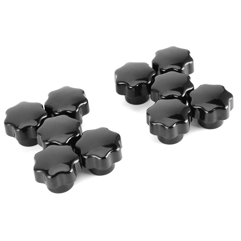 10Pcs Nuts Knob Grip Handle 7-Star 8mm Female Thread Brass