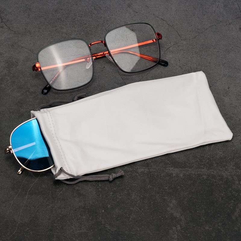 Vemiss 4PACK Sunglass Pouches Microfiber Cleaning Eyeglass Case Portable Storage