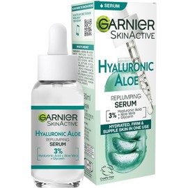 Garnier SkinActive Hyaluronic Aloe Super Serum, Replumps & Hydrates Skin Up To 10 Layers Deep, With 3% Hyaluronic Acid Aloe Vera & Glycerin, 30ml